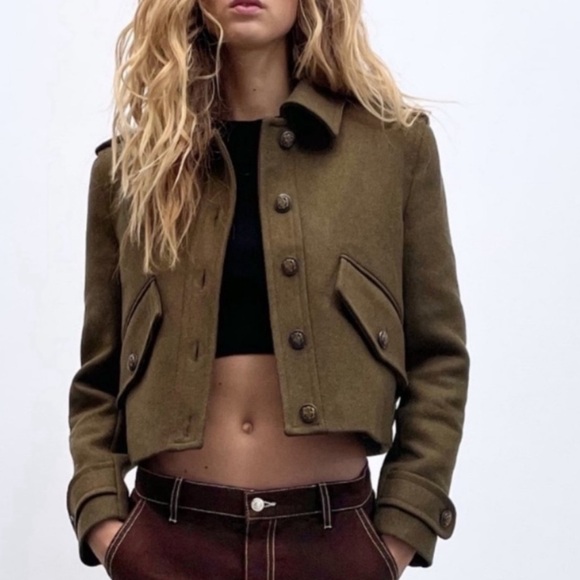 Zara Green Jacket - Picture 1 of 8